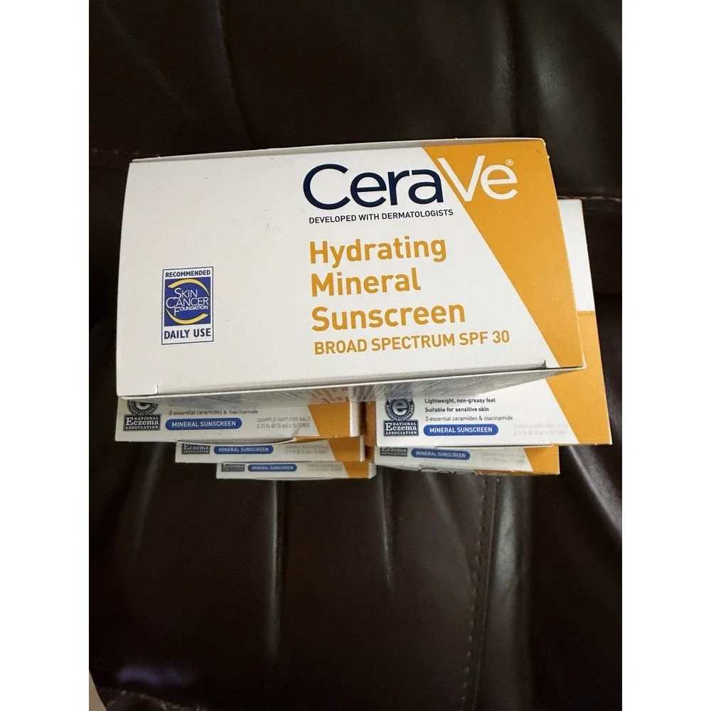 CeraVe Hydrating Mineral Sunscreen 15 Count Lot Of 7 Boxes 2.55 Fl Oz EXP 2026